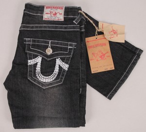 true religion black distressed jeans