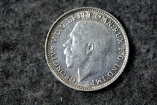 1914 - Threepence (3d) Silver Coin King George V Great Britain!!  #J07410