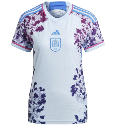 Adidas Ladies Fef Spain Away Jersey Blue Purple Size S M L New - Picture 1 of 3