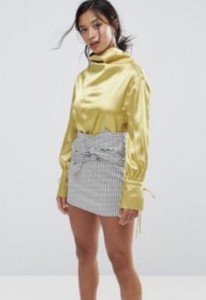 gold satin blouse uk