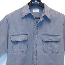 Vintage Medium 90s Dark Denim Shirt RARE