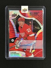 2021-22 Upper Deck Allure Lucas Raymond Red Rainbow Rookie Auto RC
