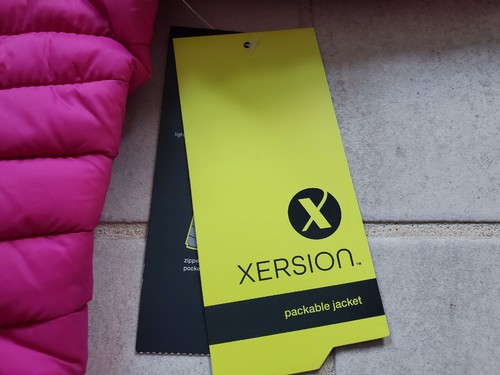 XERSION Women’s Small Pink Packable Lightweight Down Filled Hooded Puffer Jacket - Picture 4 of 8