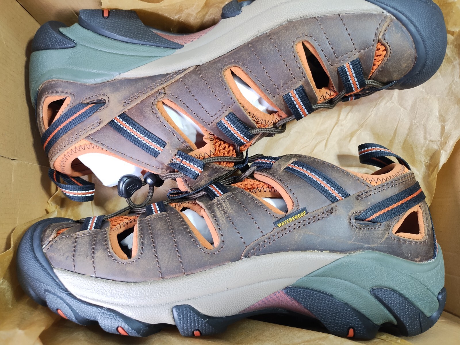 KEEN Sandali da Escursionismo Uomo Arroyo 2 Punta Chiusa Nero Oliva Marrone Bombay 9 5