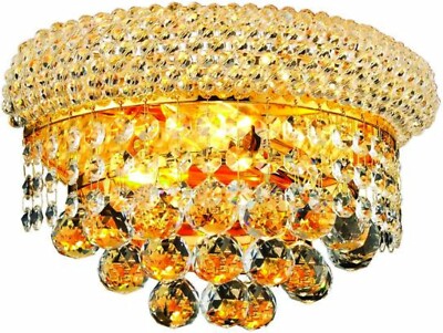 Elegant Lighting 1800W12G/RC Primo 6-Inch High 2-Light Wall Sconce, Gold Finish