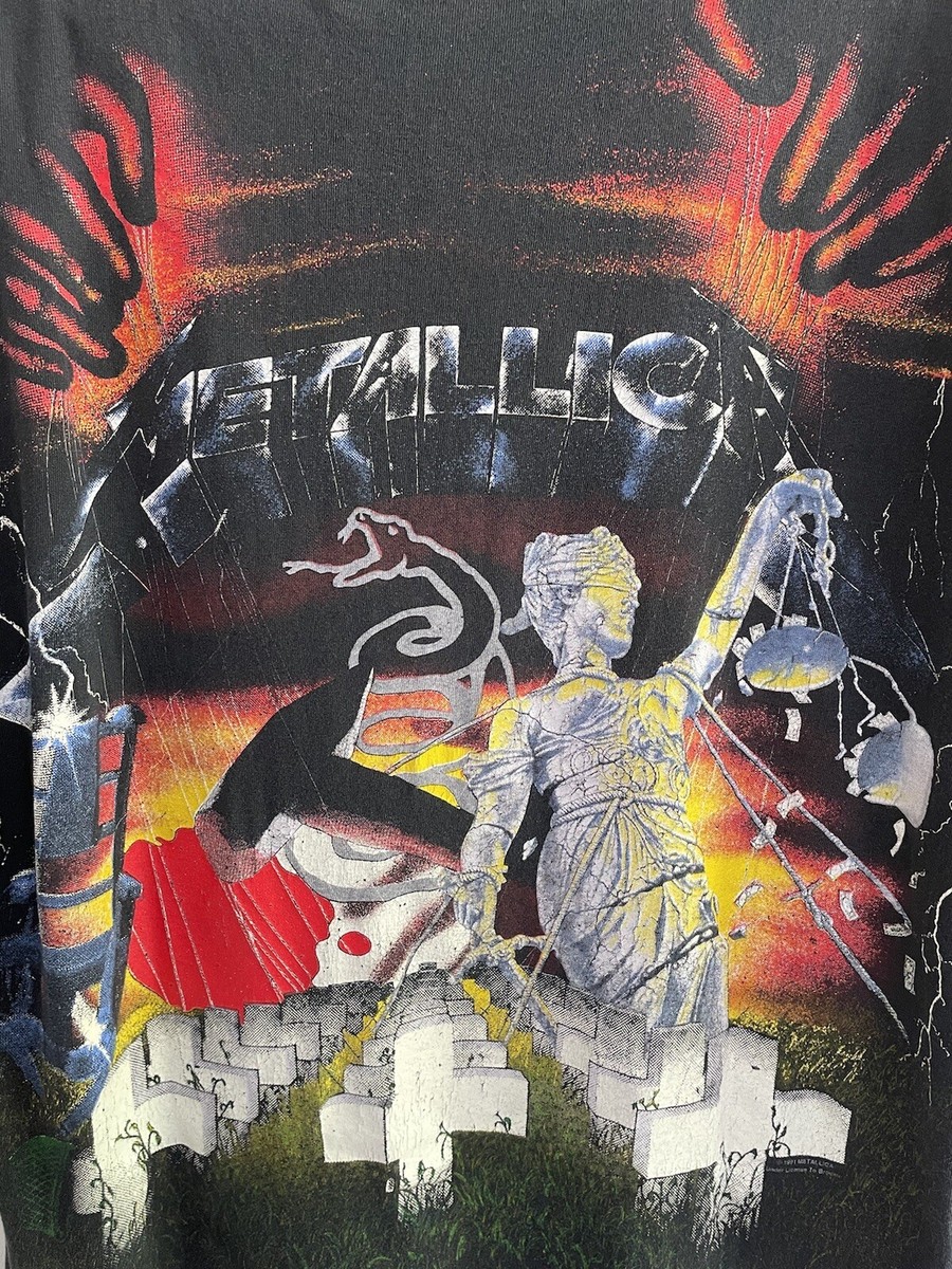 Vintge 1991 Metallica Album Collage tee XL Brockum Rare Band all