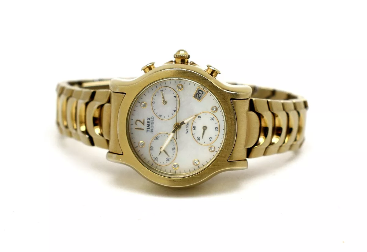 Timex chronograph indiglo wr clearance 50m