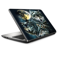 Laptop Skin Wrap Universal for 13 inch - 3 Wolves Moonlight