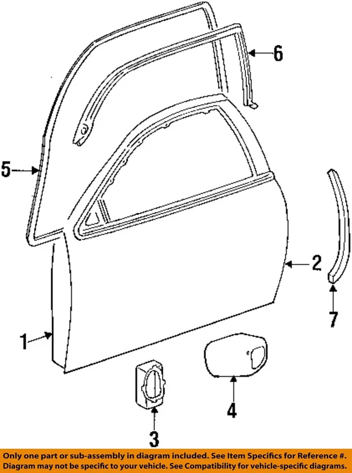 1992 2000 Lexus SC300 OEM Front Right Bare Door Shell 051 Diamond White Pearl - Image 3 of 4