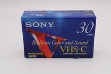 NEW Sony VHS-C Premium Grade 30 Minute Camcorder Videocassette Tape
