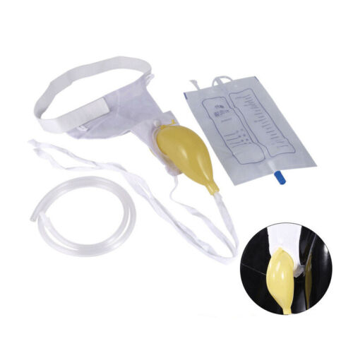 1pcs men's urine bag bed breathable incontinence collector with catheter 1000ml - Picture 3 of 7