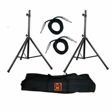 MR DJ SS750PKG Speaker Stand with Road Carrying Bag  1/4" Cable br/ Universal