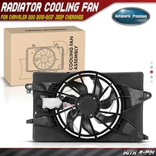 Radiator Cooling Fan Assembly w/ Control Module for Chrysler 200 2015-2017 Jeep