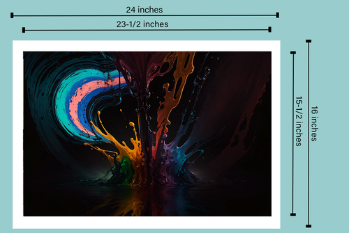 Unframed Abstract Wall Art, poster, print. Unframed Canvas, picture, home decor. - Picture 6 of 8