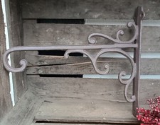 Großer dekorativer Wandhaken Blumenampel Laterne   Antiklook  Vintage Gusseisen