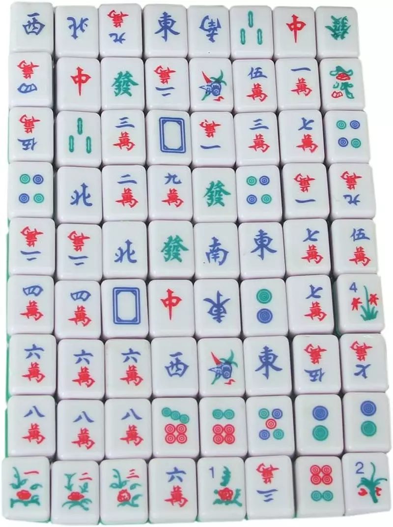 Mahjong, conjunto portátil mini 144 Mahjong com 2 reserva, jogo atividades  cerebrais tradicional, conjunto jogo mahjong chinês em miniatura para  viagens em família, tempo lazer