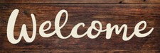 Welcome Rustic Looking Wood Sign Wall D cor Gift B3-06180028121