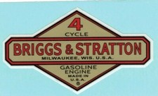 Early Briggs & Stratton Gas Engine Motor Decal Hit & Miss Engine 2 inch Bore 