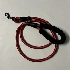 Taglory, Rope Dog Leash, 5 FT, Red