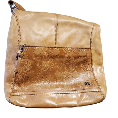 The Sak Floral Embossed Loyola Leather Crossbody Brown - Picture 6 of 15