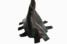 Black Wred Stitching Real Leather Manual Shift Boot For 16-20 Honda Civic Black Wred Stitching Real Leather Manual Shift Boot For 16-20 Honda Civic