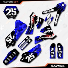 Blue Savage Graphics Kit fits KTM 2003-2004 SX SXF XC XCF 125 250 300 450 decal