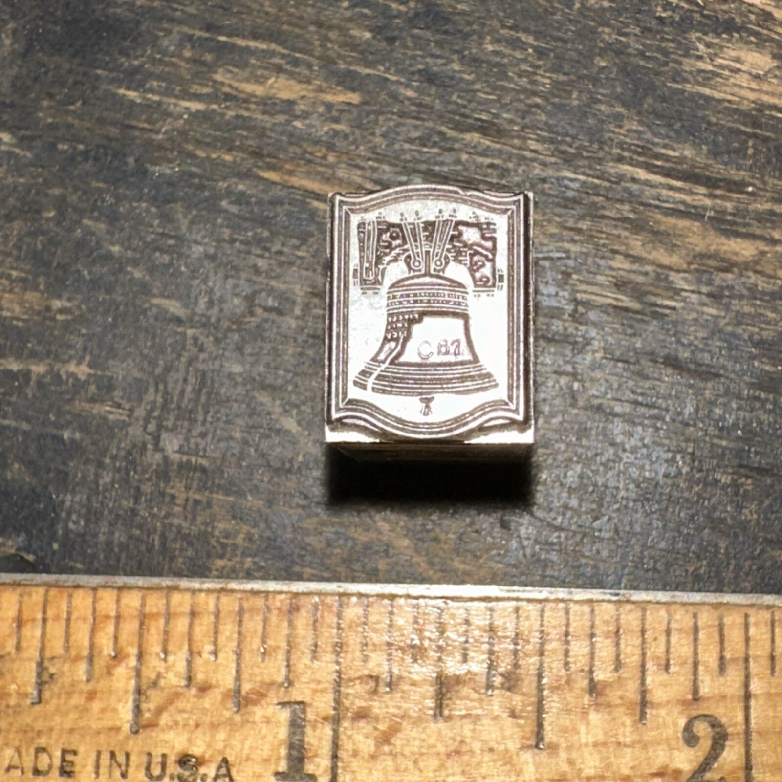 Printing Block “ Liberty Bell “ Lead Block, Nice Image!