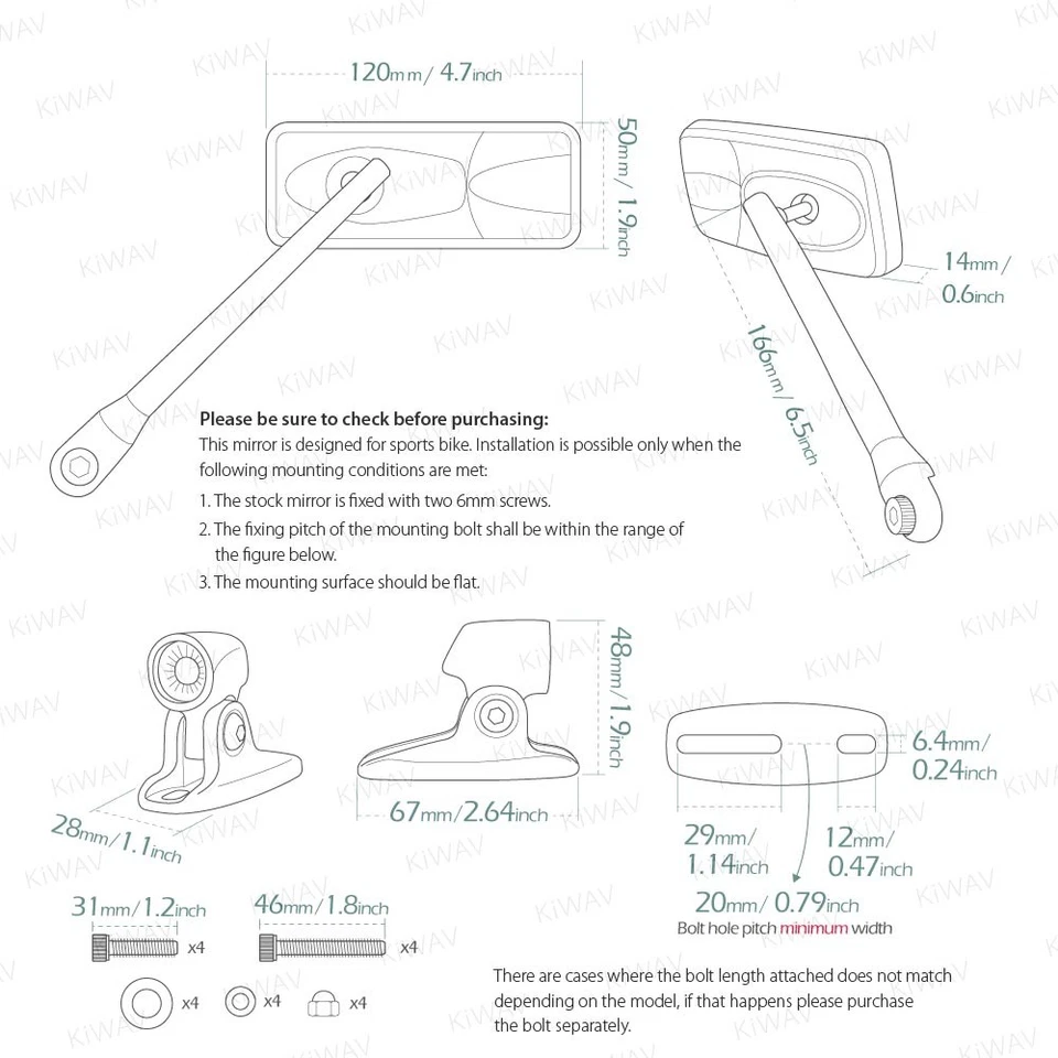 Black fairing mirrors CNC Modern new version black base fits Suzuki GSX-R GSF - Imagem 2 de 4
