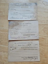 1894 Standard Oil Co. Post Card LOT/3pc Receipts Keokuk Iowa Antique GAS 1800s