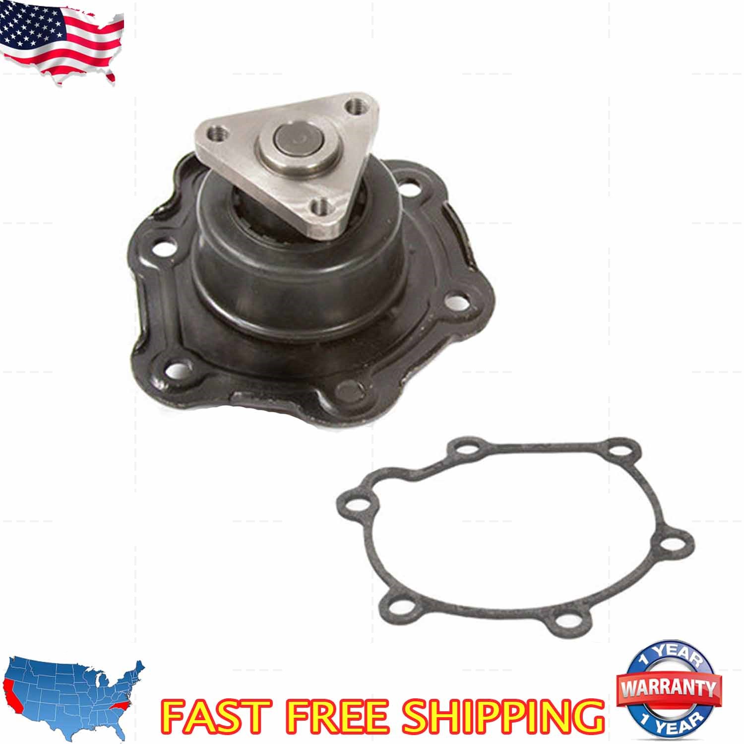 Engine Water Pump w/Gasket For 91-2002 Saturn SC1 SC2 SW1 SW2 SL1 SL2 L4 1.9L