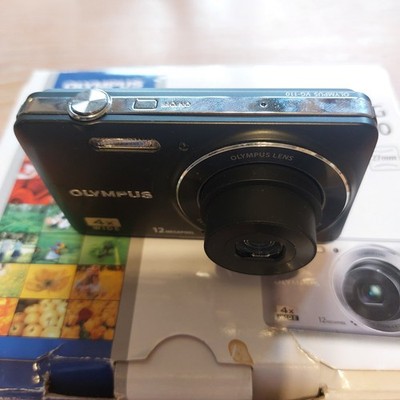Olympus VG-110 Digital Camera 12MP 4x Zoom Compact Black Tested