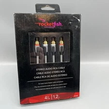 Rocketfish RF-G1210 4FT Stereo Audio Cable - NEW 24k Gold Plated