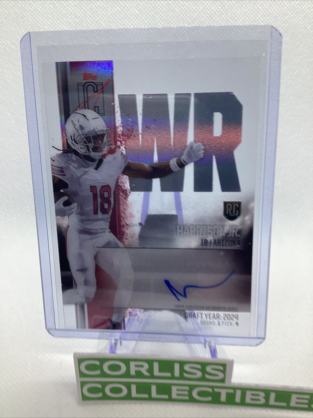 2024 Topps Signature Class Marvin Harrison Jr Crystal Clear Variation Auto RC