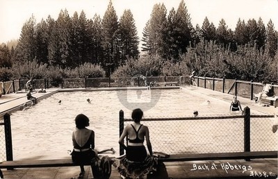 Lake County CA Hoberg's Swimming Pool 1930s RPPC Photo Postcard COPY