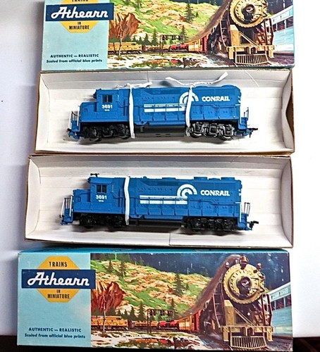 Par HO Athearn 3691 CONRAIL GP35 diésel alimentado y ficticio probado y en caja | Condition: Used