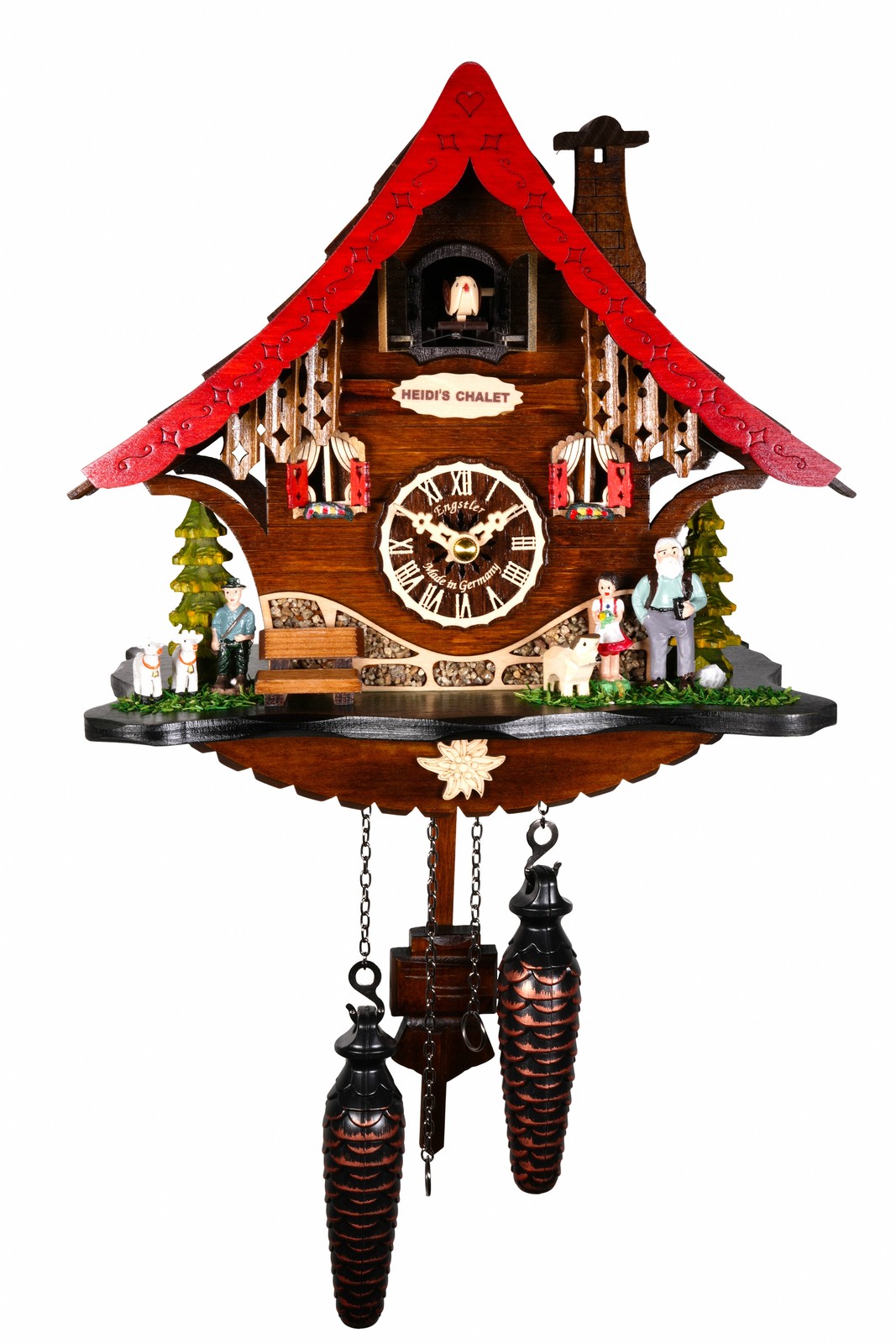 Quartz Cuckoo Clock Heidi house with music EN 4713 QM NEW