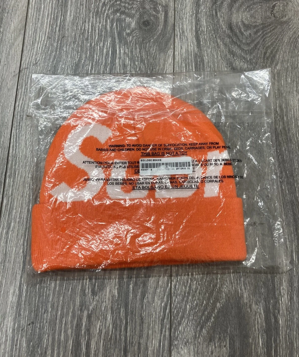 Bonnet Supreme « Orange, Blanc »   NEUF !