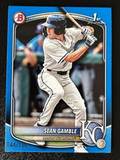 2025 BOWMAN 1ST #144/150 SEAN GAMBLE BLUE PARALLEL ROYALS COLOR MATCH PRE ROOKIE