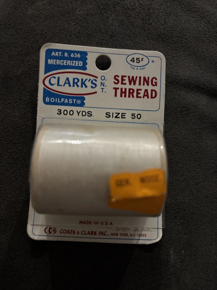 Clark's O.N.T. Sewing Thread In Original Packaging Lot Of 4 White And Cream - Image 4 of 4