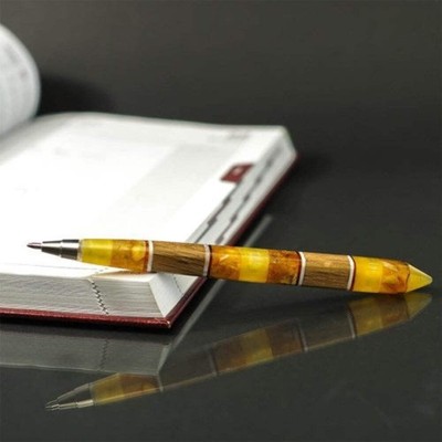 Amber & Bog Oak Baltic Amber Pen   Made in USA | KIZIMA 