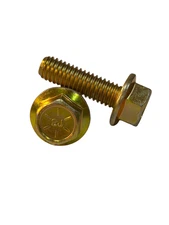 (100 Pcs) 3/8″-16x1 1/4" Grade 8 Hex Flange Bolt (FT) Zinc Yellow Trivalent