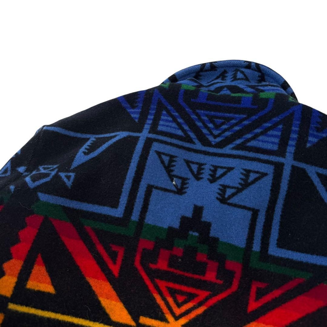 Pendleton Native Pattern Wool Jacket 90s Black Na… - image 8