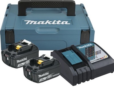 Power Source Kit 2x Akku BL1830B 18V 3,0 Ah, Schnellladegerät DC18RC, MAKPAC Gr.