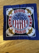 U.S.A. America Red White Blue Eagle Head Wrap/Bandana Handkerchief 100 cotton