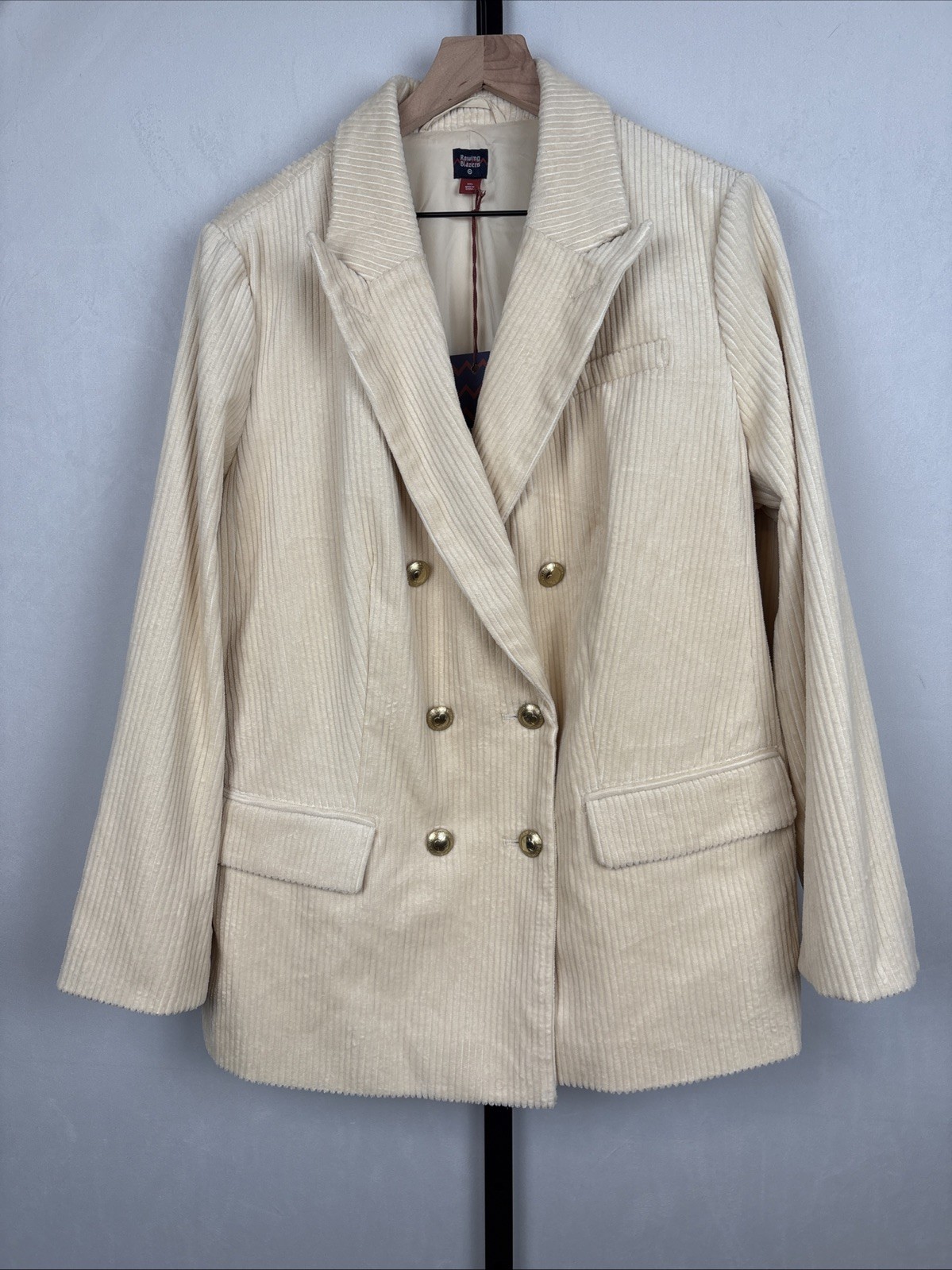 FILA NUOVO blazer da canottaggio x target blazer in velluto a coste donna XXL avorio accademia preppy