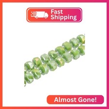 PATIKIL 75 Pcs 8mm OD 5mm Thick Crystal Glass Beads, Rondelle Crystal Beads Face