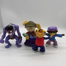 Lot of 4 90s Burger King Toys Nickelodeon Cartoons Lot of Figures Rugrats  More