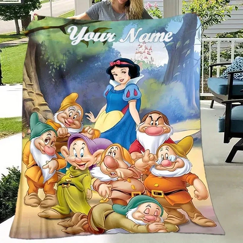 Personalized Princess Snow White & The Seven Dwarfs Fleece Blanket
