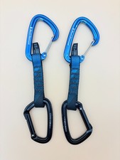 Black Diamond Quickdraw Set Pair Wiregate Carabiners Nylon 12cm 2016 Climbing