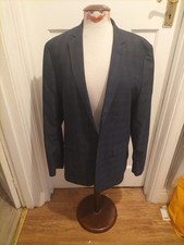 Wattierter Herrenblazer New Look Größe 42 marine kariert gefüttert